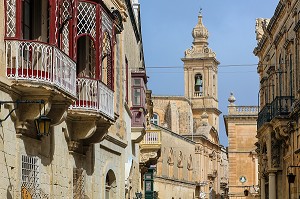 EGLISE DES CARMELITES DE MDINA, ANCIENNE VILLE MEDIEVALE FORTIFIEE ET ANCIENNE CAPITALE DE MALTE, MDINA, MALTE 