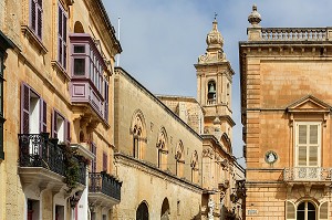 EGLISE DES CARMELITES DE MDINA, ANCIENNE VILLE MEDIEVALE FORTIFIEE ET ANCIENNE CAPITALE DE MALTE, MDINA, MALTE 