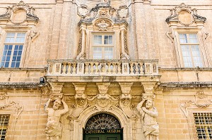 FACADE DU MUSEE DE LA CATHEDRALE, MDINA, MALTE 