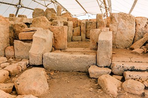 TEMPLES MEGALITHIQUES D'HAGAR QIM, INSCRITS AU PATRIMOINE MONDIAL DE L'UNESCO, MALTE 