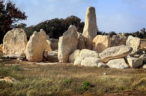 TEMPLES MEGALITHIQUES D'HAGAR QIM, INSCRITS AU PATRIMOINE MONDIAL DE L'UNESCO, MALTE 