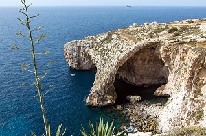 GROTTE BLEUE, GROTTE MARITIME DE 43 METRES DE LONGUEUR, PRES DE WIED IZ ZURRIEQ, DANS LE SUD OUEST DE MALTE 