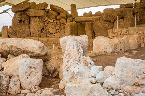 TEMPLES MEGALITHIQUES D'HAGAR QIM, INSCRITS AU PATRIMOINE MONDIAL DE L'UNESCO, MALTE 