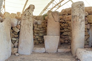 TEMPLES MEGALITHIQUES D'HAGAR QIM, INSCRITS AU PATRIMOINE MONDIAL DE L'UNESCO, MALTE 