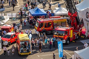 EXPOSITION DE VEHICULES ET MATERIELS DE SAPEUR-POMPIER, 124EME CONGRES DES SAPEURS-POMPIERS DE FRANCE, AJACCIO, CORSE DU SUD, FRANCE 