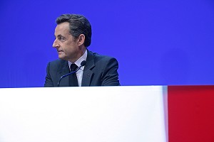 NICOLAS SARKOZY, ANCIEN PRESIDENT DE LA REPUBLIQUE LORS DE LA SEANCE SOLENNELLE D'OUVERTURE DU 93 EME CONGRES  DES MAIRES ET DES PRESIDENTS DE COMMUNAUTES DE FRANCE 