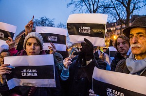 RASSEMBLEMENT DE SOUTIEN EN HOMMAGE AUX VICTIMES DE L'ATTAQUE QUI A FAIT 12 MORTS A LA REDACTION DU JOURNAL CHARLIE HEBDO 