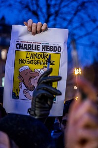 RASSEMBLEMENT DE SOUTIEN EN HOMMAGE AUX VICTIMES DE L'ATTAQUE QUI A FAIT 12 MORTS A LA REDACTION DU JOURNAL CHARLIE HEBDO 