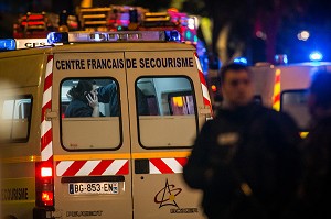 ATTENTAT DE PARIS AU BATACLAN COMMIS PAR DES MEMBRES DE DAESH, ETAT ISLAMIQUE, 11 EME ARRONDISSEMENT, PARIS (75), ILE DE FRANCE, FRANCE 