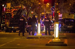 ATTENTAT DE PARIS AU BATACLAN COMMIS PAR DES MEMBRES DE DAESH, ETAT ISLAMIQUE, 11 EME ARRONDISSEMENT, PARIS (75), ILE DE FRANCE, FRANCE 