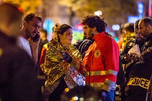 ATTENTAT DE PARIS AU BATACLAN COMMIS PAR DES MEMBRES DE DAESH, ETAT ISLAMIQUE, 11 EME ARRONDISSEMENT, PARIS (75), ILE DE FRANCE, FRANCE 