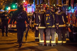 ATTENTAT DE PARIS AU BATACLAN COMMIS PAR DES MEMBRES DE DAESH, ETAT ISLAMIQUE, 11 EME ARRONDISSEMENT, PARIS (75), ILE DE FRANCE, FRANCE 