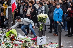 ATTENTATS DE PARIS, COMMIS PAR DES MEMBRES DE DAESH, ETAT ISLAMIQUE, 11 EME ARRONDISSEMENT, PARIS (75), ILE DE FRANCE, FRANCE 