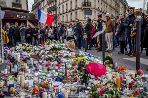 ATTENTATS DE PARIS, COMMIS PAR DES MEMBRES DE DAESH, ETAT ISLAMIQUE, 11 EME ARRONDISSEMENT, PARIS (75), ILE DE FRANCE, FRANCE 