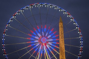 OBELISQUE, PLACE DE LA CONCORDE ET LA GRANDE ROUE 