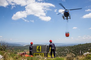 SAPEURS POMPIERS, DETACHEMENT D'INTERVENTIONS HELIPORTES FEU DE FORET 