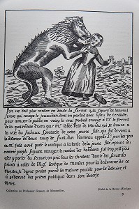 GRAVURE BETE DU GEVAUDAN 
