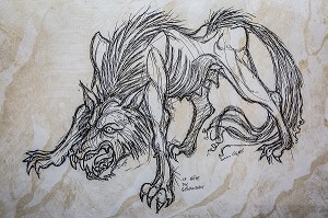 GRAVURE BETE DU GEVAUDAN 