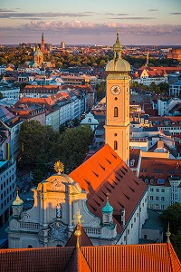 VILLE DE MUNICH, BAVIERE, ALLEMAGNE
