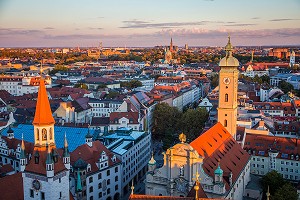 VILLE DE MUNICH, BAVIERE, ALLEMAGNE