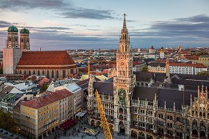 VILLE DE MUNICH, BAVIERE, ALLEMAGNE
