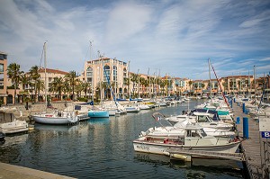 LA MARINA, PORT DE PLAISANCE, ARGELES-SUR-MER, PYRENEES-ORIENTALES (66), FRANCE 