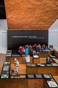 MUSEU MEMORIAL DE L'EXILI, MUSEE MEMORIAL DE L'EXIL, MUME. CENTRE DE DOCUMENTATION MODERNE DEDIE A LA RETIRADA, RETIRADE, DE 1939 ET A L'EXIL DES REPUBLICAINS ESPAGNOLS, LA JONQUERA, ESPAGNE 