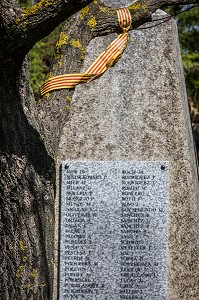 MEMORIAL DU CAMP D’ARGELES SUR MER SITUE A VALMY, LE LIEU EST CONSACRE A UN EPISODE DOULOUREUX DE L’HISTOIRE D’ARGELES-SUR-MER : L’INTERNEMENT DE 200 000 REPUBLICAINS AYANT FUI LE FRANQUISME EN 1939, ARGELES SUR MER, PYRENEES-ORIENTALES (66), FRANCE 