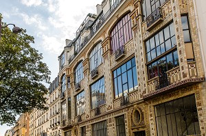 FACADE IMMEUBLE ART DECO, 31 RUE CAMPAGNE PREMIERE, PARIS, 14EME ARRONDISSEMENT, FRANCE, EUROPE 