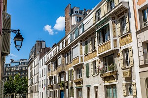 FACADE IMMEUBLE ART DECO, PASSAGE D'ENFER, PARIS, 14EME ARRONDISSEMENT, FRANCE, EUROPE 