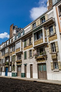 FACADE IMMEUBLE ART DECO, PASSAGE D'ENFER, PARIS, 14EME ARRONDISSEMENT, FRANCE, EUROPE 