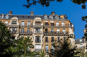 FACADE IMMEUBLE ART DECO, PARIS, 14EME ARRONDISSEMENT, FRANCE, EUROPE 