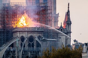 INCENDIE DE LA CATHEDRALE NOTRE DAME DE PARIS, PARIS, LE 15/04/19 