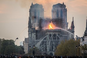 INCENDIE DE LA CATHEDRALE NOTRE DAME DE PARIS, PARIS, LE 15/04/19 