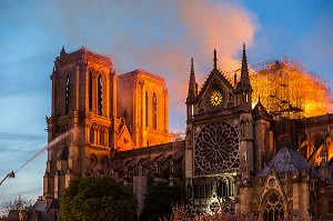 INCENDIE DE LA CATHEDRALE NOTRE DAME DE PARIS, PARIS, LE 15/04/19 