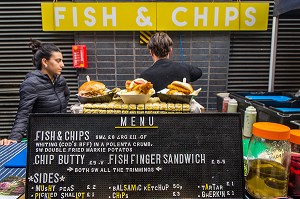 ILLUSTRATION FISH AND CHIPS, LONDRES, ANGLETERRE 
