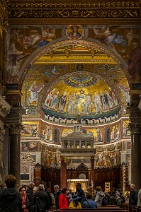 BASILIQUE SAINTE MARIE DU TRASTEVERE, SANTA MARIA DE TRASTEVERE, ROME, ITALIE, EUROPE 