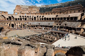 COLISEE, AMPHITHEATRE DE LA ROME ANTIQUE, ROME, ITALIE, EUROPE 