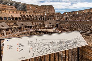 COLISEE, AMPHITHEATRE DE LA ROME ANTIQUE, ROME, ITALIE, EUROPE 