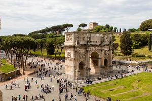 ARC DE CONSTANTIN, ARCUS CONSTANTINI, ROME, ITALIE, EUROPE 