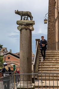 LOUVE DU CAPITOLE, LEGENDE REMUS ET ROMULUS, ROME, ITALIE, EUROPE 