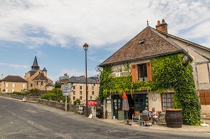 AUBERGE DES PECHEURS, VILLAGE DE LA CELLE DUNOISE, (23) CREUSE, NOUVELLE AQUITAINE, FRANCE 