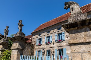 SCULPTURES, MAISON DU SCULPTEUR FRANCOIS MICHAUD, MASGOT, (23) CREUSE, LIMOUSIN, NOUVELLE AQUITAINE, FRANCE 