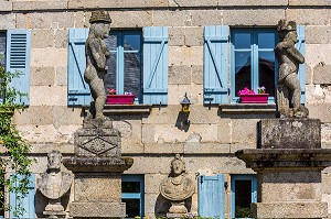 SCULPTURES, MAISON DU SCULPTEUR FRANCOIS MICHAUD, MASGOT, (23) CREUSE, LIMOUSIN, NOUVELLE AQUITAINE, FRANCE 