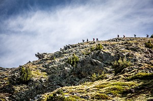 RANDONNEE VERS LE PIC DU CANIGOU DEPUIS LE REFUGE DE MARIAILLES PAR LE CHEMINEE, (66) PYRENEES-ORIENTALES, LANGUEDOC-ROUSSILLON, OCCITANIE 