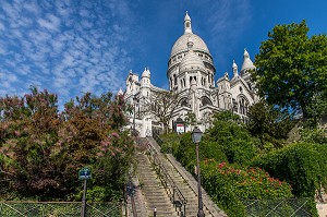 BASILIQUE DU SACRE CŒUR, BUTTE MONTMARTRE, 18EME ARRONDISSEMENT, PARIS, ILE DE FRANCE, FRANCE, FRANCE, EUROPE 