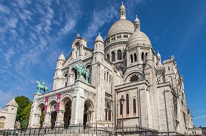 BASILIQUE DU SACRE CŒUR, BUTTE MONTMARTRE, 18EME ARRONDISSEMENT, PARIS, ILE DE FRANCE, FRANCE, FRANCE, EUROPE 