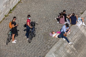 QUAIS DE SEINE, DECONFINEMENT, (75) PARIS, ILE DE FRANCE, FRANCE 