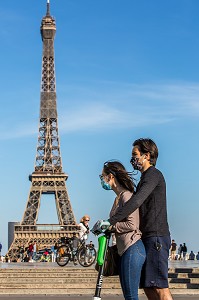 DECONFINEMENT SUR LE PARVIS DES LIBERTES ET DES DROITS DE L'HOMME, TROCADERO, (75) PARIS, ILE DE FRANCE, FRANCE 