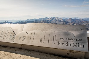 TERRASSE DE L'OBSERVATOIRE, PIC DU MIDI DE BIGORRE, BAGNERES DE BIGORRE, HAUTES PYRENEES, MIDI PYRENEES, OCCITANIE, FRANCE 